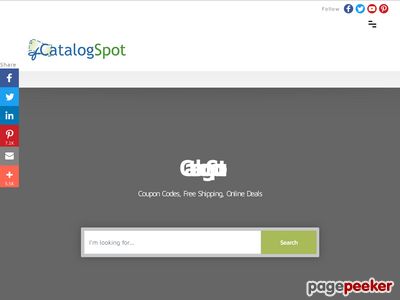 COUPON CODES, ONLINE COUPONS, SHOPPING DEALS - CATALOGSPOT.COM CATALOGSPOT