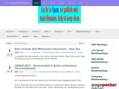 V12 SOCIAL BOOKMARKING TO SHARE SEO LINKS. NEWS, ARCHIVE AND SITE IMAGE